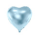 Folieballon Hart Metallic Blauw - 45 cm