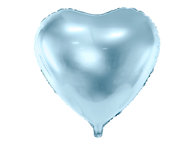 Folieballon Hart Metallic Blauw - 45 cm afbeelding