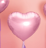 Folieballon Hart Metallic Lichtroze - 45 cm