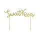 Cake Topper 'Sweet Kisses' Glitter Goud