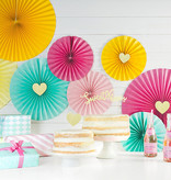 Cake Toppers Glitter Hartjes Goud - 6 Stuks