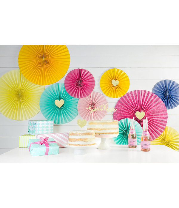 Cake Toppers Glitter Hartjes Goud - 6 Stuks