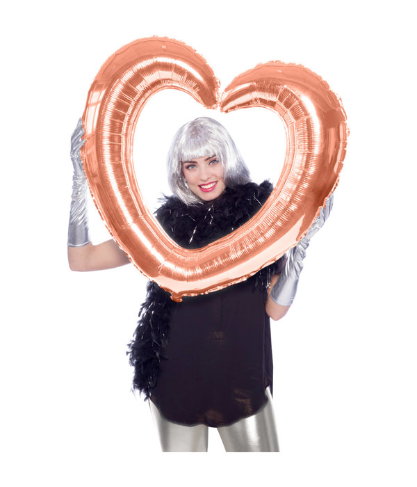 Folieballon Hartvormige Fotolijst Rosé Goud