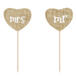 Jute Cake Topper Mr & Mrs