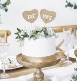 Jute Cake Topper Mr & Mrs