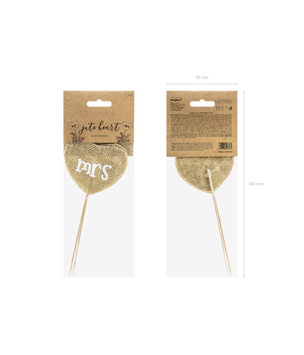 Jute Cake Topper Mr & Mrs