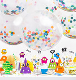 Grote Confetti Ballon met kleurrijke confetti - 1 meter