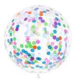 Grote Confetti Ballon met kleurrijke confetti - 1 meter