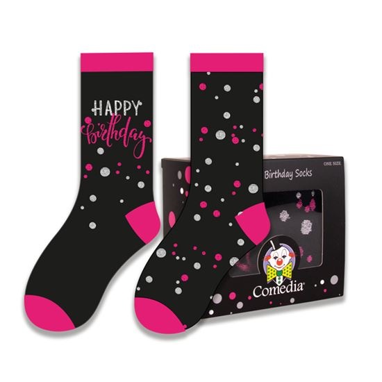 Kadosokken Happy Birthday Pink (2 paar) afbeelding