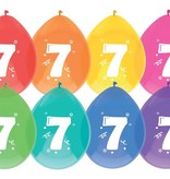 Ballonnen 7 jaar mix kleuren