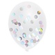 Transparante Confetti Ballonnen Holografisch - 5 Stuks