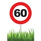 Verkeersbord 60 jaar tuin 36cm