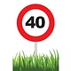 Verkeersbord 40 jaar tuin 36cm
