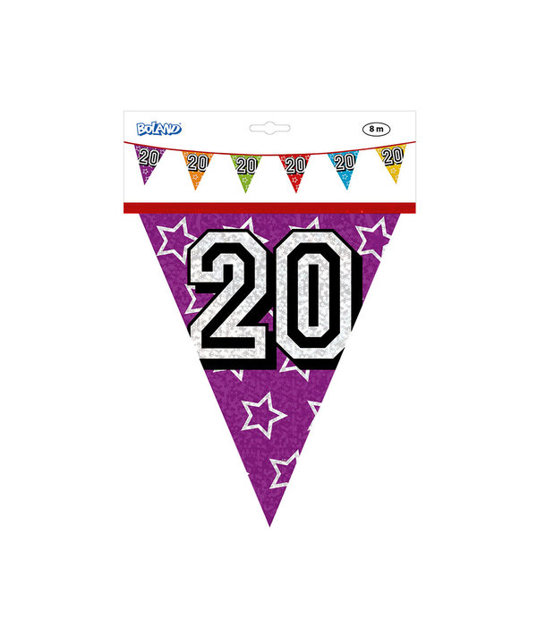 Vlaggenlijn Holografisch 20 Jaar - 8 Meter