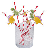 Set 6 Papieren rietjes Dino party