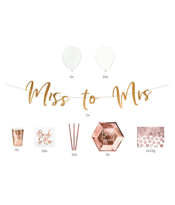 Decoratieset Vrijgezellenfeest Rosé Goud
