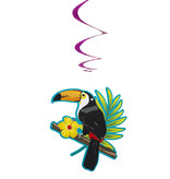 Decoratieswirls Set Toekan Hawaii (2st)