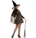 Zilveren heks verkleedkostuum