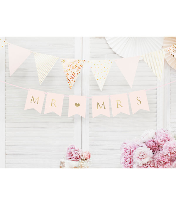 Letterslinger Mr & Mrs Lichtroze (85cm)