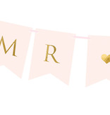 Letterslinger Mr & Mrs Lichtroze (85cm)