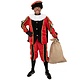 Pieten outfit zwart/rood pluche