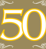 Servetten Goud 50 Jaar (20st)