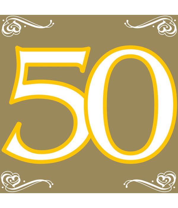 Servetten Goud 50 Jaar (20st)