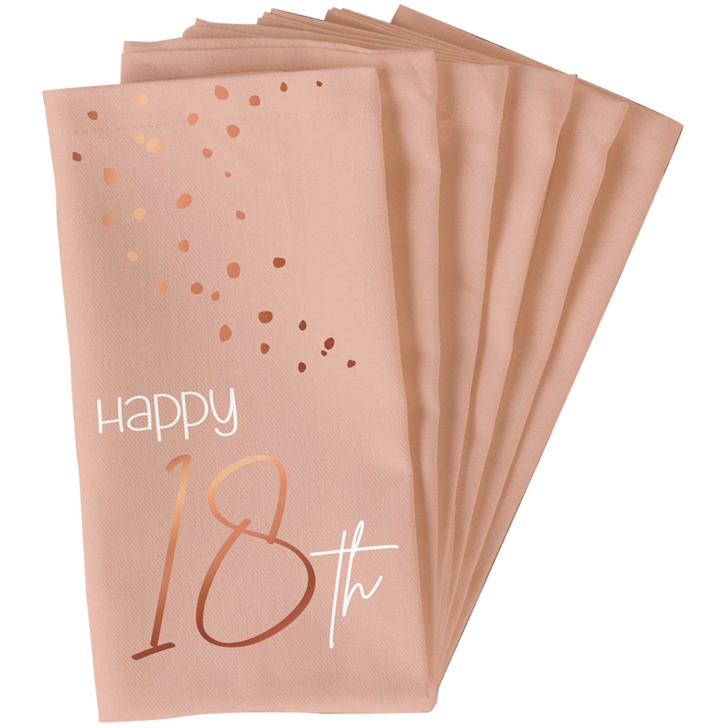 Servetten 18 Jaar Elegant Blush (10st) afbeelding