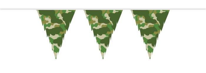 Vlaggenlijn Camouflage Leger (10m)