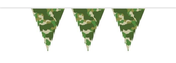 Vlaggenlijn Camouflage Leger (10m)