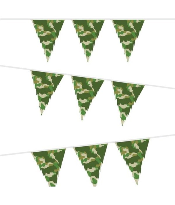 Vlaggenlijn Camouflage Leger (10m)
