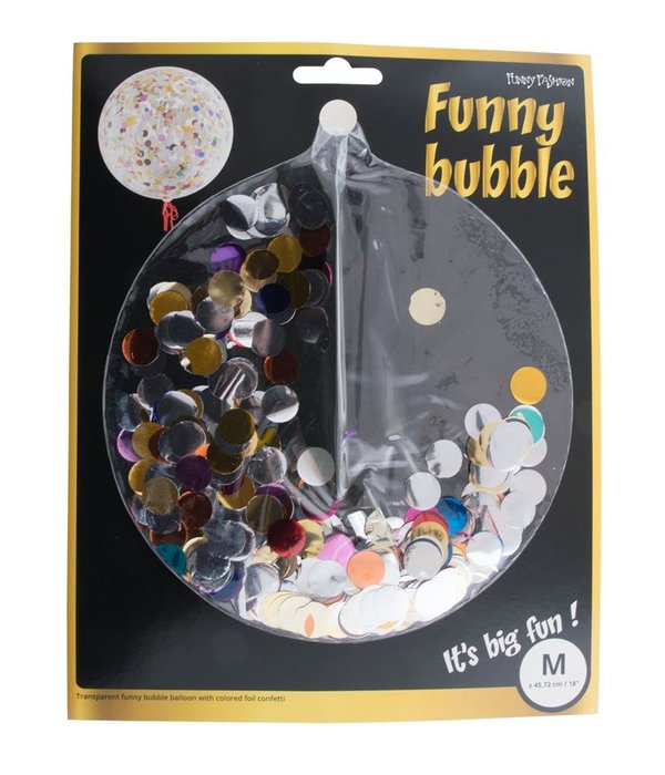 Bubbel ballon met confetti mix