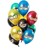 Metallic Ballonnen Set Superhelden Premium (12st)