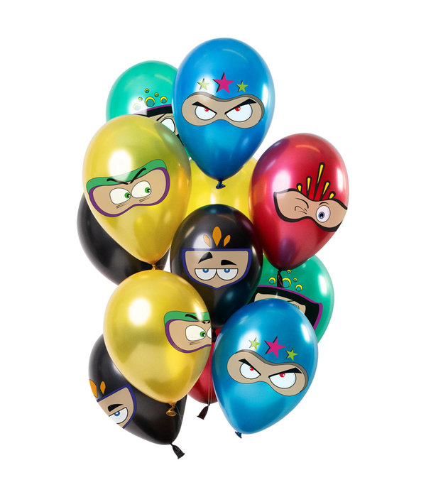 Metallic Ballonnen Set Superhelden Premium (12st)