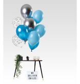 Ballonnen Set Aquamarine Metallic Premium 30cm (12st)