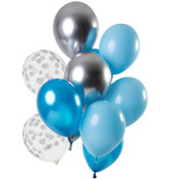 Ballonnen Set Aquamarine Metallic Premium 30cm (12st)