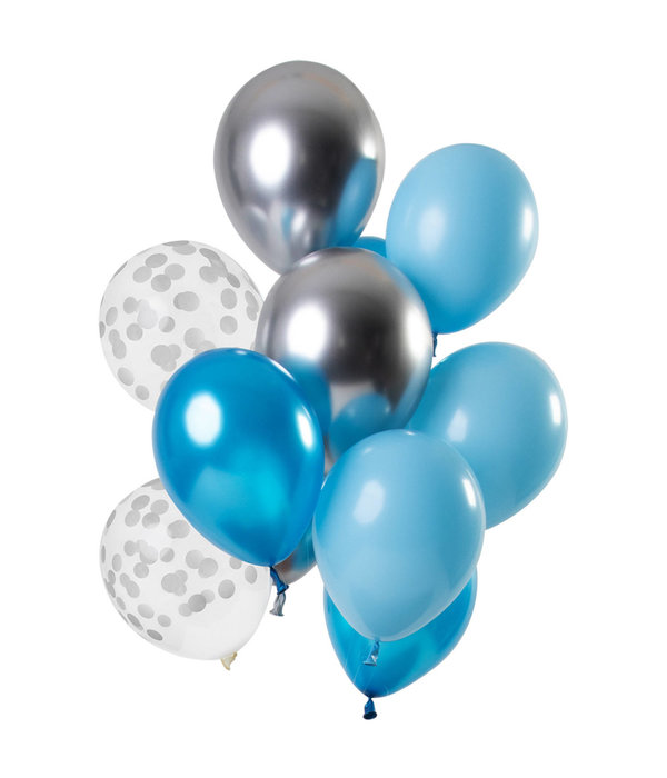 Ballonnen Set Aquamarine Metallic Premium 30cm (12st)