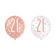 Ballonnen 21 Jaar Rosé Goud Glitz (6st)