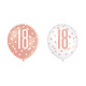 Ballonnen 18 Jaar Rosé Goud Glitz (6st)