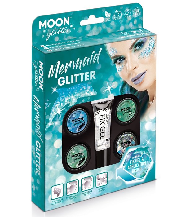 Moon Mermaid Glitter Set - 6 Delig