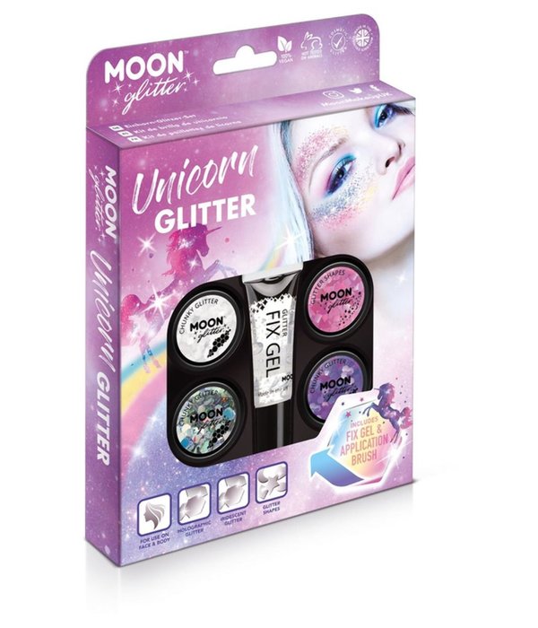 Moon Unicorn Glitter Set - 6 Delig