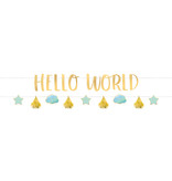 2 Slingers Hello World Blauw/Goud