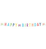 Letterbanner 60 Jaar Happy Birthday Confetti