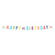 Letterbanner 60 Jaar Happy Birthday Confetti