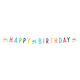 Letterbanner 40 Jaar Happy Birthday Confetti