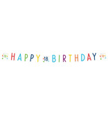 Letterbanner 18 Jaar Happy Birthday Confetti