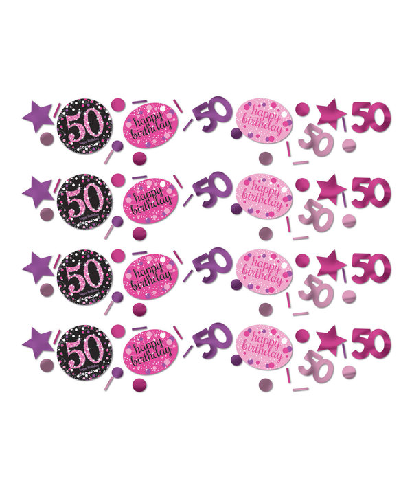 Tafelconfetti 50 Jaar Sparkling Pink (34gr)