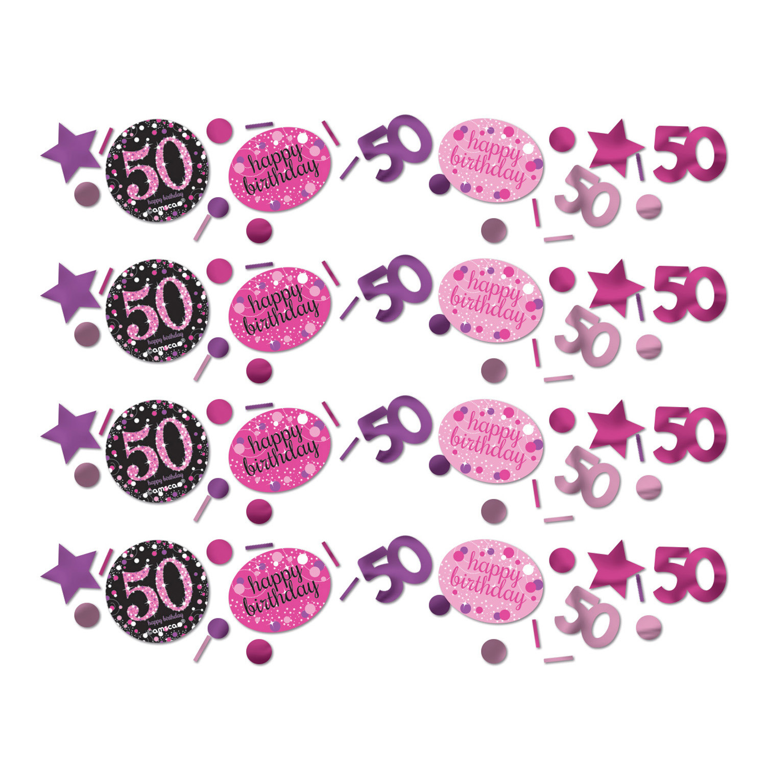 Tafelconfetti 50 Jaar Sparkling Pink (34gr)