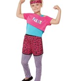 Workout Jaren 80 Outfit Relax Pink Kind
