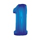 Folieballon Blauw Cijfer '1' Groot